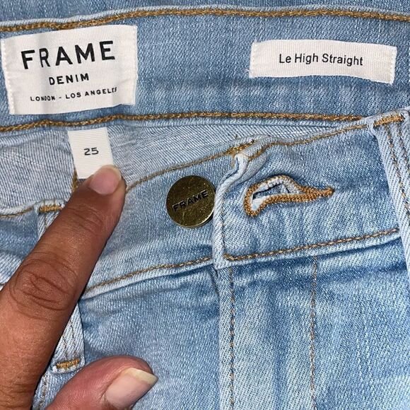 Frame Denim Le High Straight Leg Faux Pear… - Picture 8 of 12
